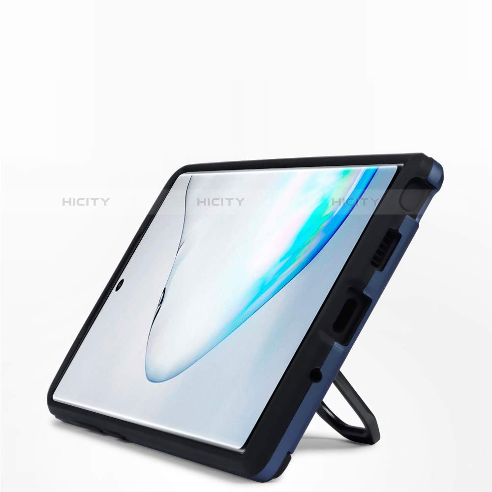 Coque Contour Silicone et Plastique Housse Etui Mat avec Magnetique Support A03 pour Samsung Galaxy Note 10 Plus Plus