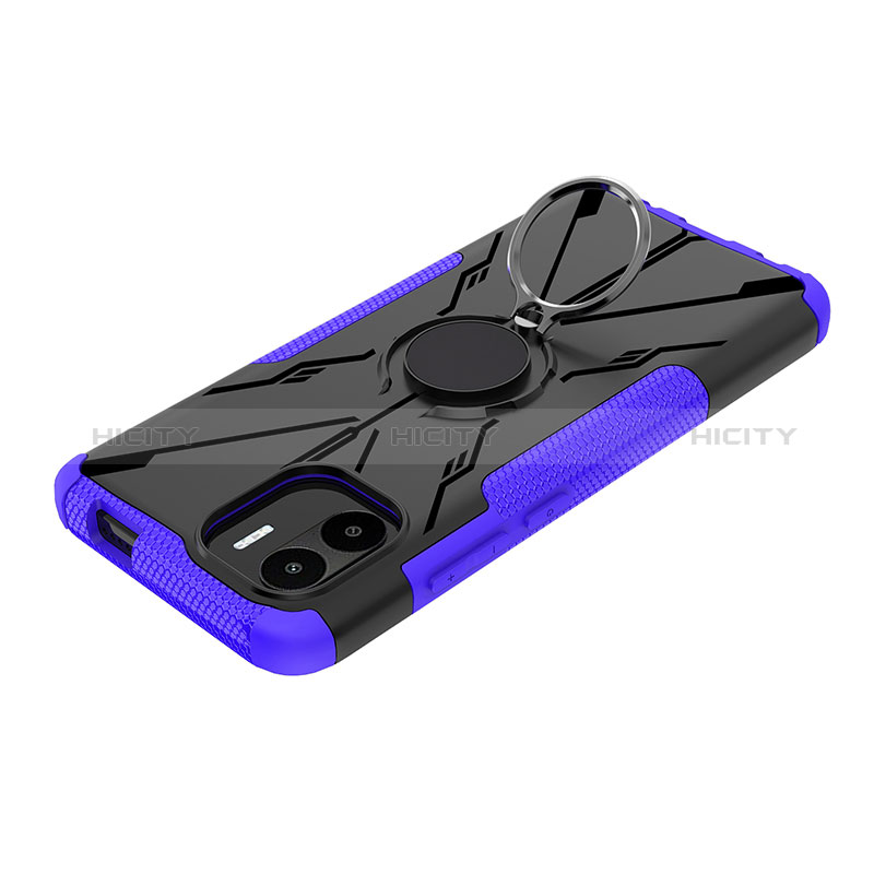 Coque Contour Silicone et Plastique Housse Etui Mat avec Magnetique Support Bague Anneau JX1 pour Xiaomi Redmi A2 Plus