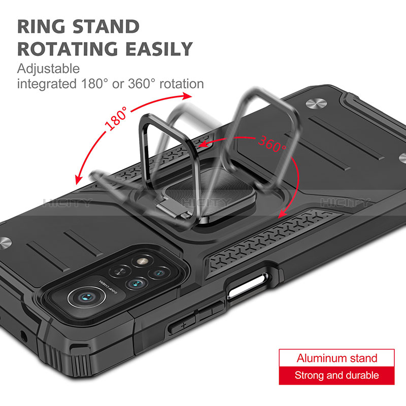 Coque Contour Silicone et Plastique Housse Etui Mat avec Magnetique Support Bague Anneau MQ1 pour Xiaomi Redmi K30S 5G Plus