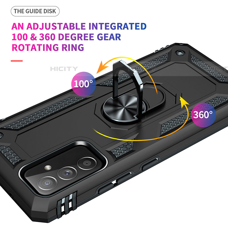 Coque Contour Silicone et Plastique Housse Etui Mat avec Magnetique Support Bague Anneau MQ3 pour Samsung Galaxy A05s Plus