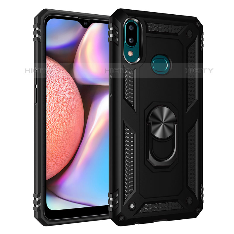 Coque Contour Silicone et Plastique Housse Etui Mat avec Magnetique Support Bague Anneau MQ3 pour Samsung Galaxy M01s Plus