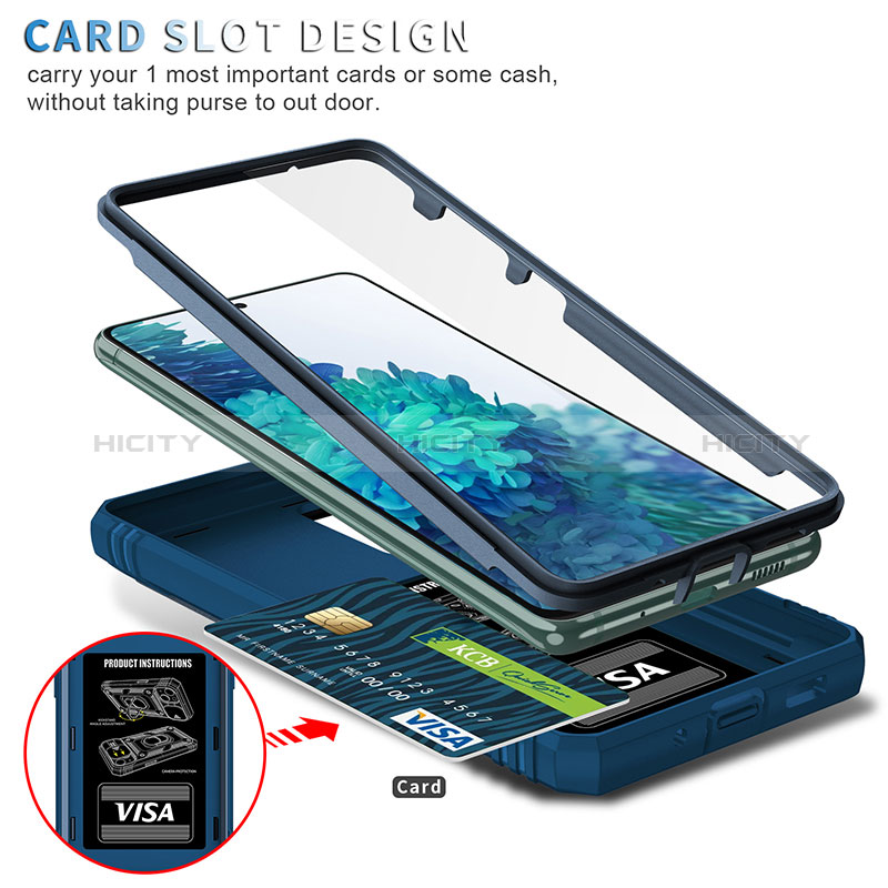 Coque Contour Silicone et Plastique Housse Etui Mat avec Magnetique Support Bague Anneau MQ5 pour Samsung Galaxy S20 Lite 5G Plus
