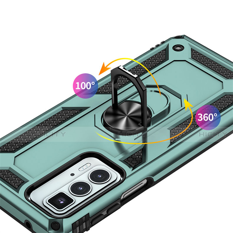 Coque Contour Silicone et Plastique Housse Etui Mat avec Magnetique Support Bague Anneau pour Motorola Moto Edge 20 Pro 5G Plus