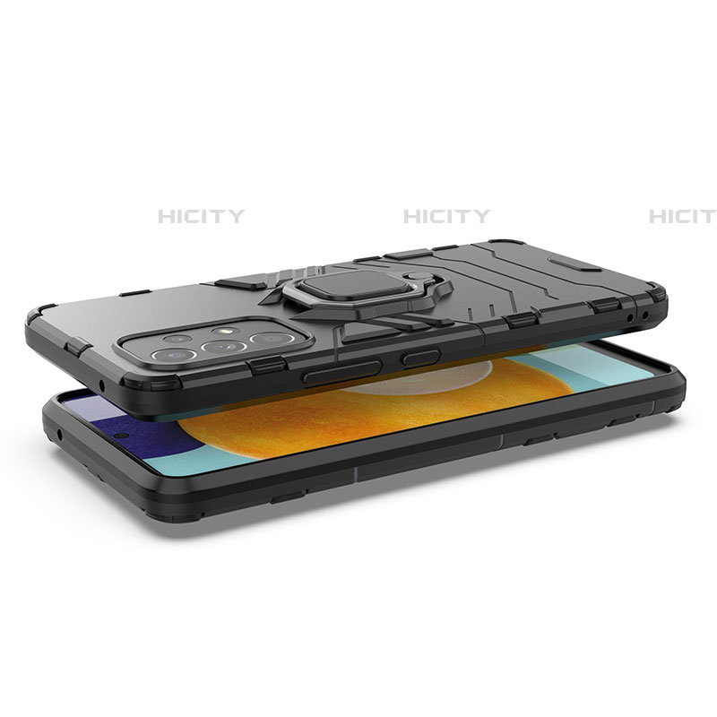 Coque Contour Silicone et Plastique Housse Etui Mat avec Magnetique Support Bague Anneau pour Samsung Galaxy A53 5G Plus
