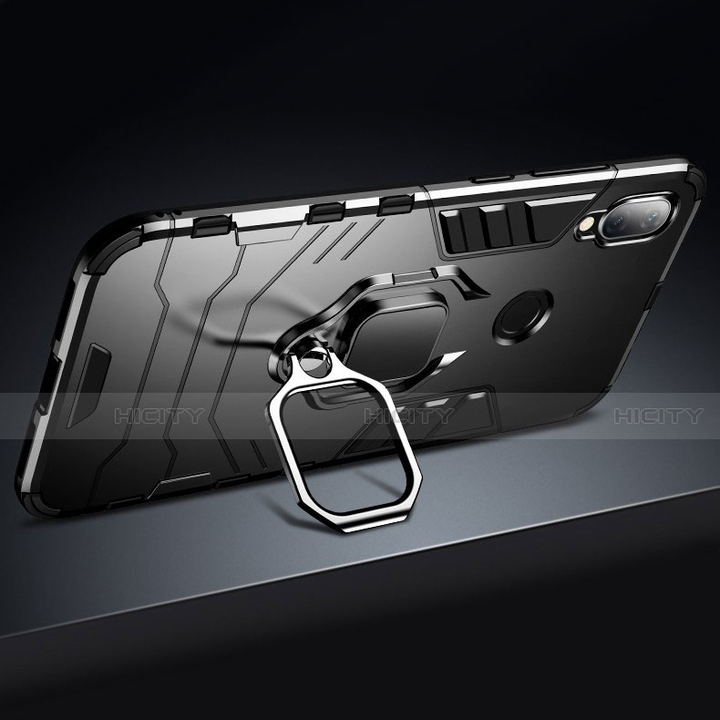 Coque Contour Silicone et Plastique Housse Etui Mat avec Magnetique Support Bague Anneau pour Xiaomi Redmi 7 Plus