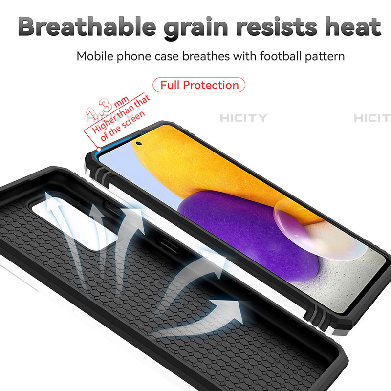 Coque Contour Silicone et Plastique Housse Etui Mat avec Magnetique Support Bague Anneau QW3 pour Samsung Galaxy A72 5G Plus