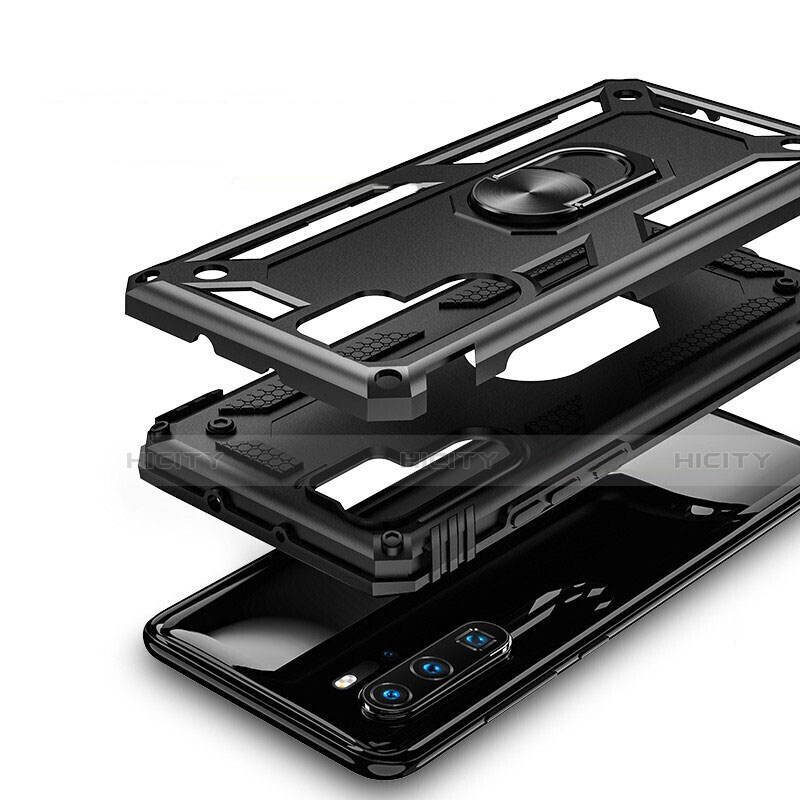 Coque Contour Silicone et Plastique Housse Etui Mat avec Magnetique Support Bague Anneau R01 pour Huawei P30 Pro New Edition Plus