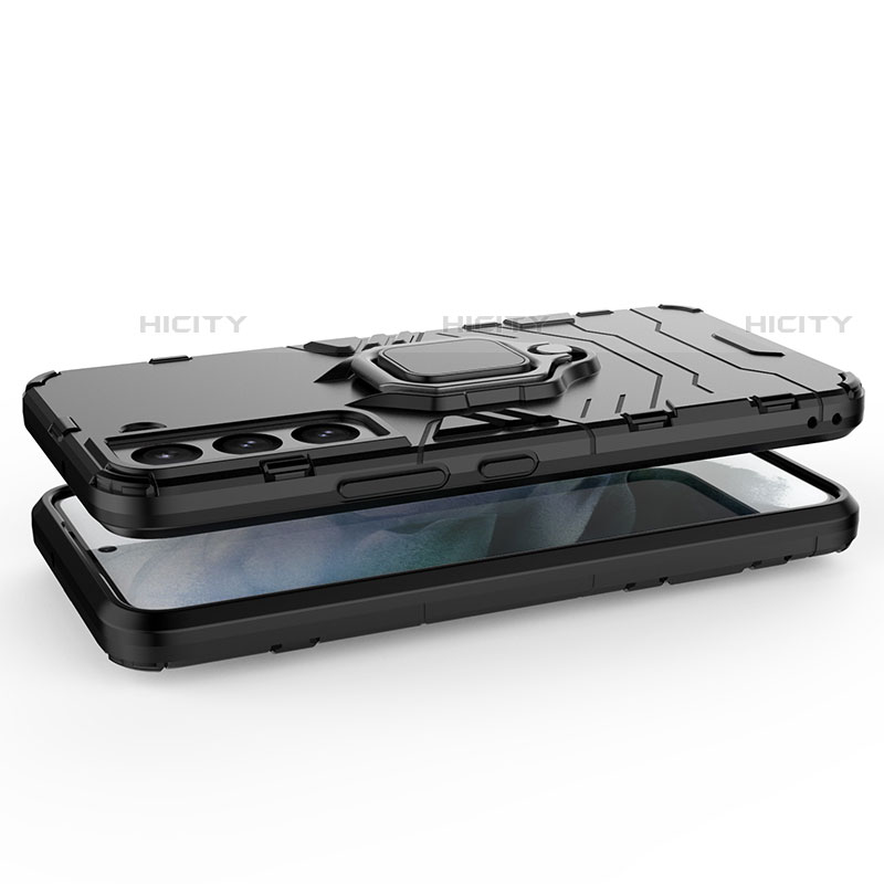 Coque Contour Silicone et Plastique Housse Etui Mat avec Magnetique Support Bague Anneau S02 pour Samsung Galaxy S23 Plus 5G Plus