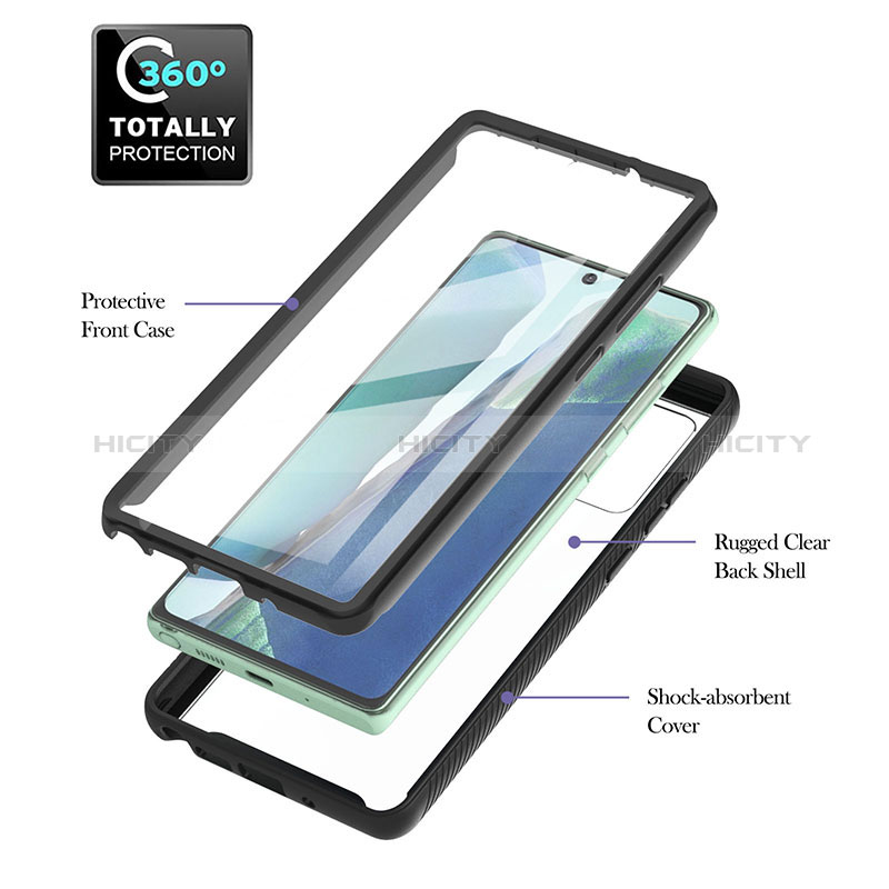 Coque Contour Silicone et Plastique Housse Etui Mat avec Magnetique Support Bague Anneau YB1 pour Samsung Galaxy Note 20 5G Plus