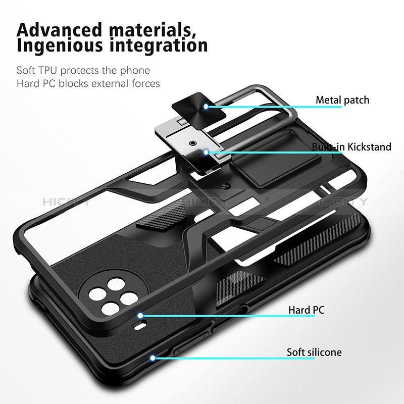 Coque Contour Silicone et Plastique Housse Etui Mat avec Magnetique Support Bague Anneau ZL1 pour Xiaomi Mi 10T Lite 5G Plus