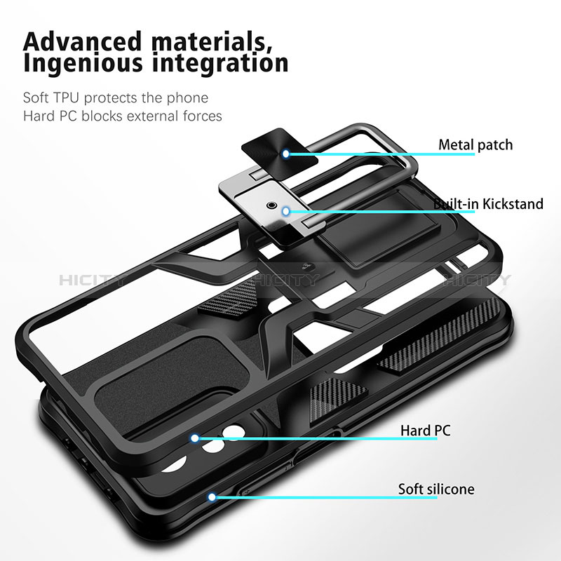 Coque Contour Silicone et Plastique Housse Etui Mat avec Magnetique Support Bague Anneau ZL1 pour Xiaomi Mi 10T Pro 5G Plus