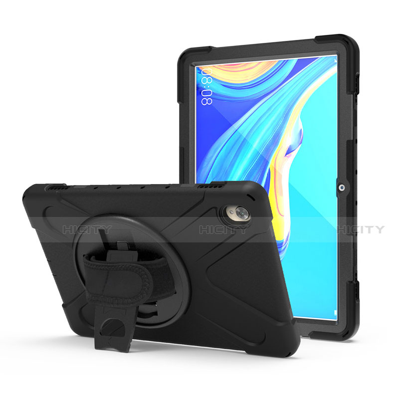 Coque Contour Silicone et Plastique Housse Etui Mat avec Support A01 pour Huawei MediaPad M6 10.8 Plus