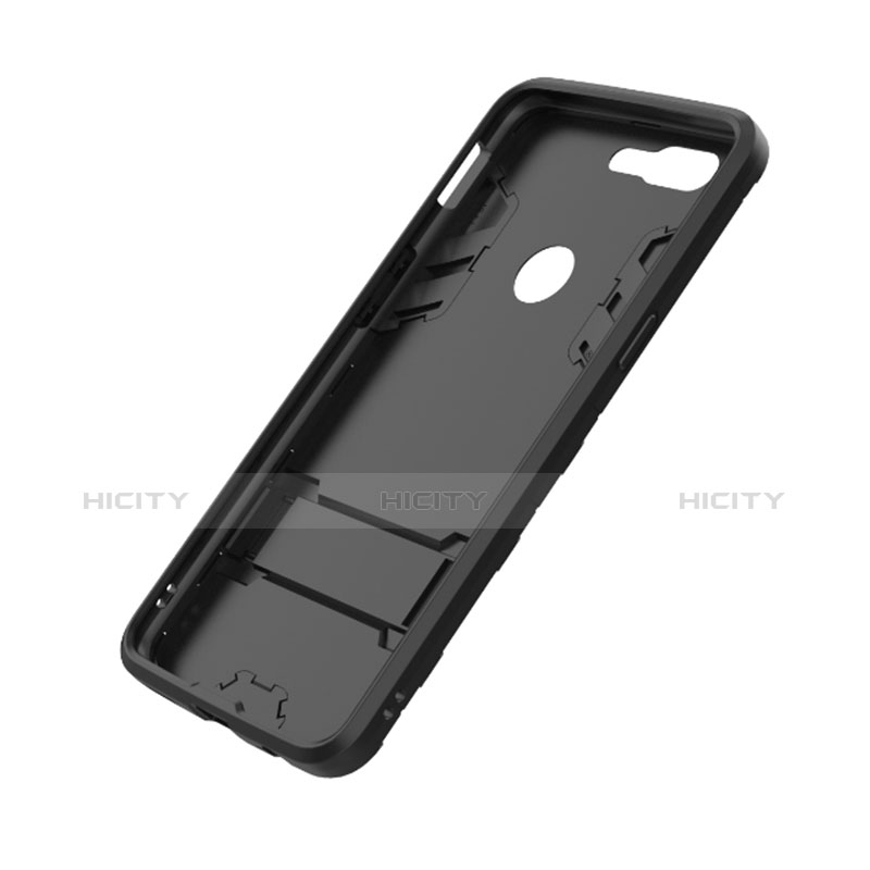 Coque Contour Silicone et Plastique Housse Etui Mat avec Support A01 pour OnePlus 5T A5010 Plus