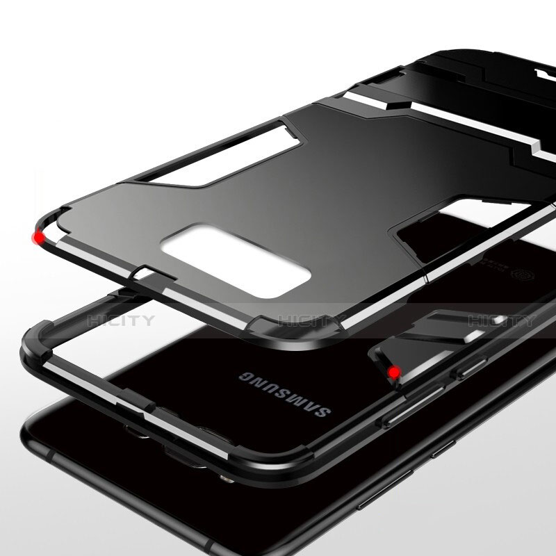 Coque Contour Silicone et Plastique Housse Etui Mat avec Support A01 pour Samsung Galaxy S8 Plus Plus