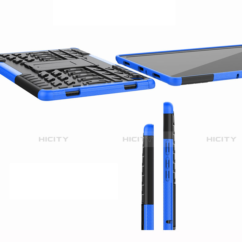 Coque Contour Silicone et Plastique Housse Etui Mat avec Support A01 pour Samsung Galaxy Tab A7 4G 10.4 SM-T505 Plus