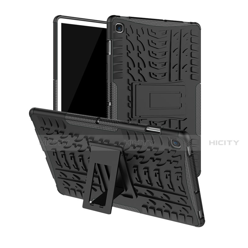 Coque Contour Silicone et Plastique Housse Etui Mat avec Support A01 pour Samsung Galaxy Tab S5e 4G 10.5 SM-T725 Noir Plus