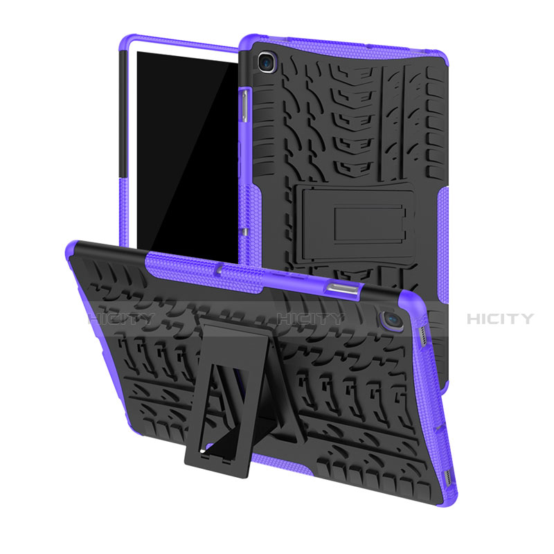Coque Contour Silicone et Plastique Housse Etui Mat avec Support A01 pour Samsung Galaxy Tab S5e 4G 10.5 SM-T725 Violet Plus