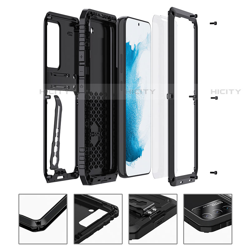 Coque Contour Silicone et Plastique Housse Etui Mat avec Support A02 pour Samsung Galaxy S21 FE 5G Plus