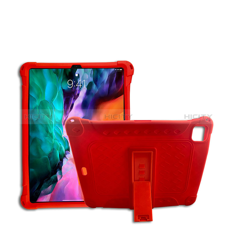 Coque Contour Silicone et Plastique Housse Etui Mat avec Support H01 pour Apple iPad Pro 11 (2020) Plus
