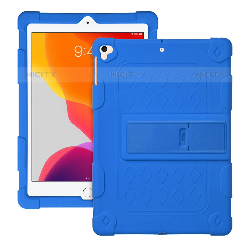 Coque Contour Silicone et Plastique Housse Etui Mat avec Support H01 pour Apple iPad Pro 9.7 Plus