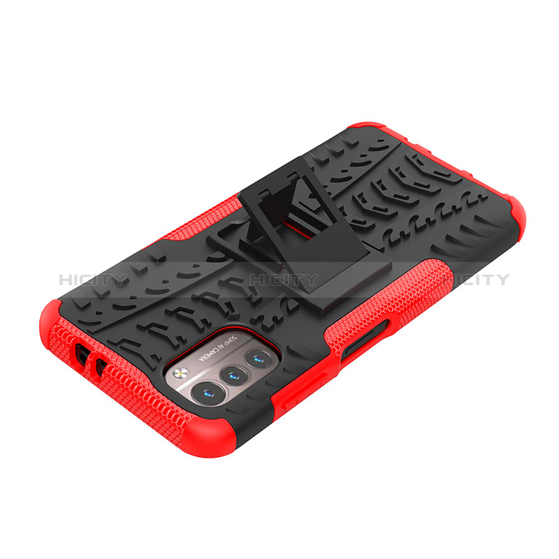 Coque Contour Silicone et Plastique Housse Etui Mat avec Support JX2 pour Nokia G11 Plus