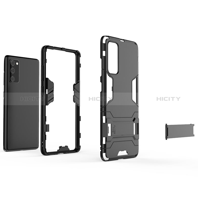 Coque Contour Silicone et Plastique Housse Etui Mat avec Support KC2 pour Samsung Galaxy S20 FE (2022) 5G Plus