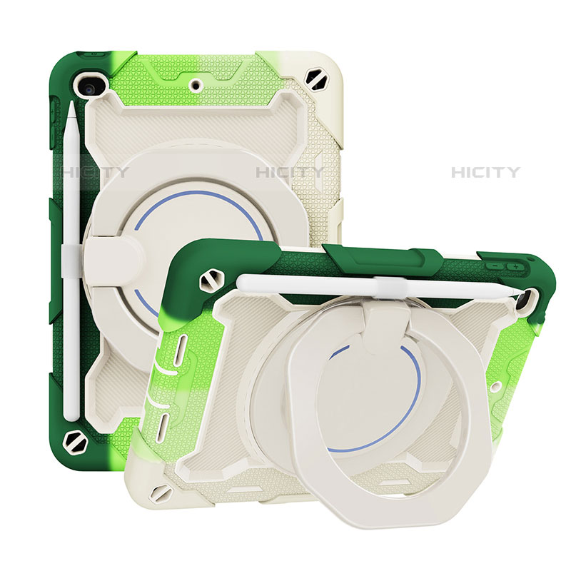 Coque Contour Silicone et Plastique Housse Etui Mat avec Support L03 pour Apple iPad Mini 5 (2019) Vert Plus