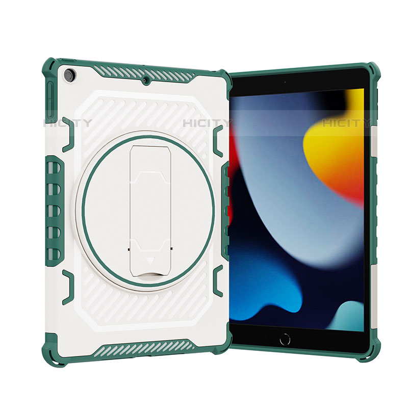 Coque Contour Silicone et Plastique Housse Etui Mat avec Support L09 pour Apple iPad 10.2 (2020) Plus