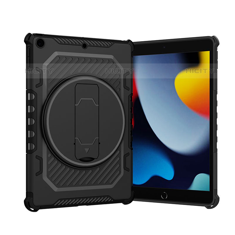 Coque Contour Silicone et Plastique Housse Etui Mat avec Support L09 pour Apple iPad 10.2 (2020) Plus