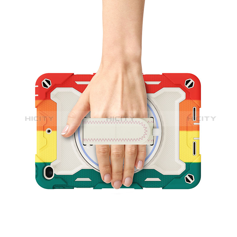 Coque Contour Silicone et Plastique Housse Etui Mat avec Support L10 pour Apple iPad Mini 4 Plus
