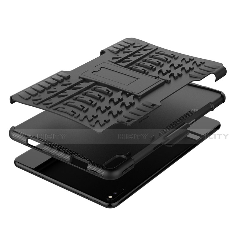 Coque Contour Silicone et Plastique Housse Etui Mat avec Support pour Huawei MatePad Pro Plus
