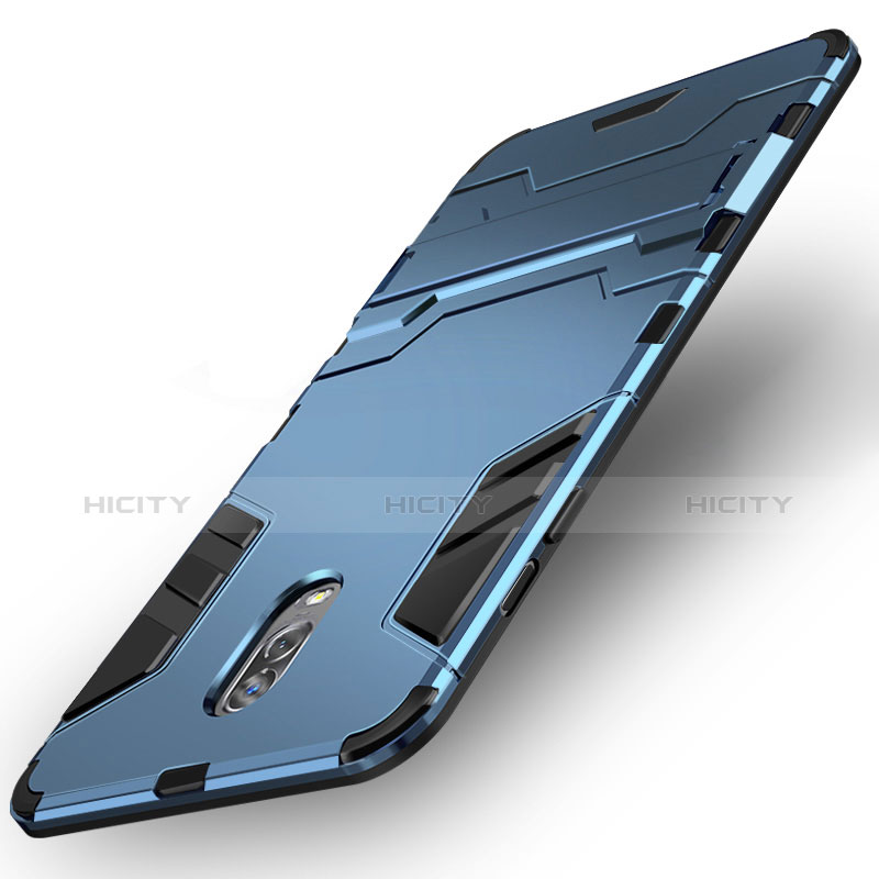 Coque Contour Silicone et Plastique Housse Etui Mat avec Support pour Samsung Galaxy C8 C710F Plus