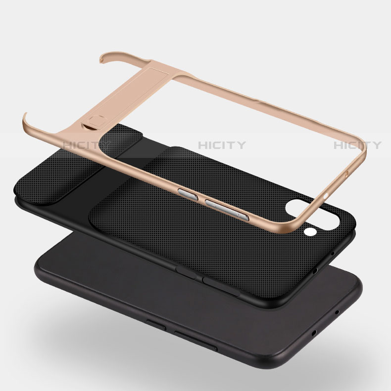 Coque Contour Silicone et Plastique Housse Etui Mat avec Support pour Samsung Galaxy Note 10 5G Plus