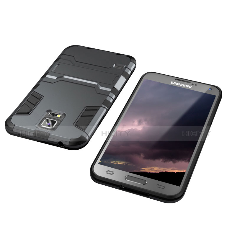 Coque Contour Silicone et Plastique Housse Etui Mat avec Support pour Samsung Galaxy S5 G900F G903F Plus