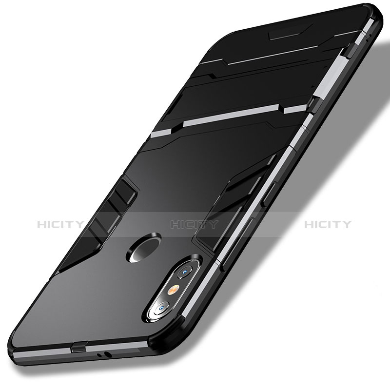 Coque Contour Silicone et Plastique Housse Etui Mat avec Support pour Xiaomi Redmi Note 5 Pro Plus