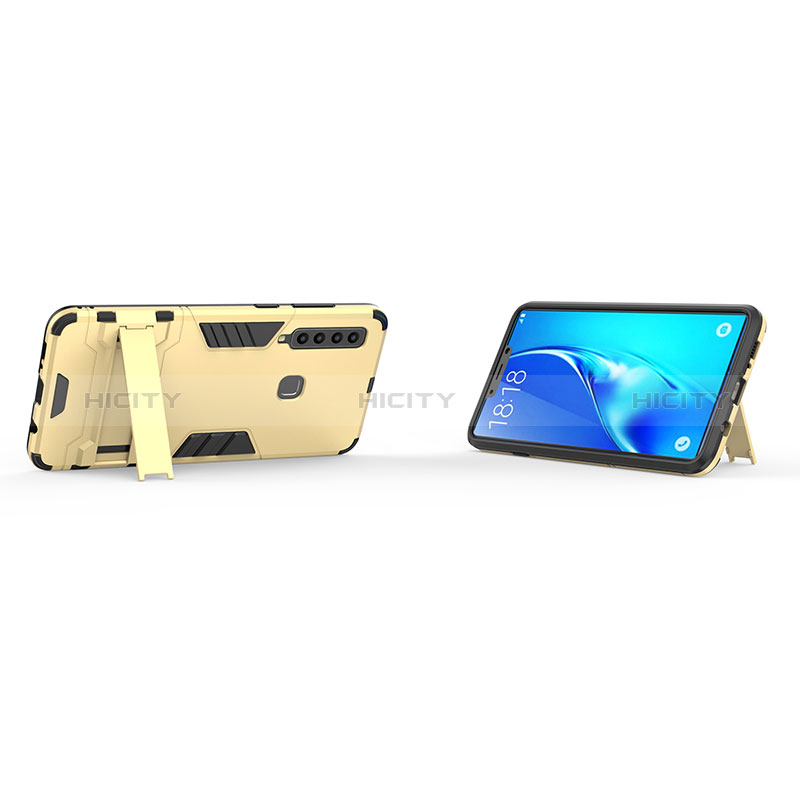 Coque Contour Silicone et Plastique Housse Etui Mat avec Support T01 pour Samsung Galaxy A9 (2018) A920 Plus