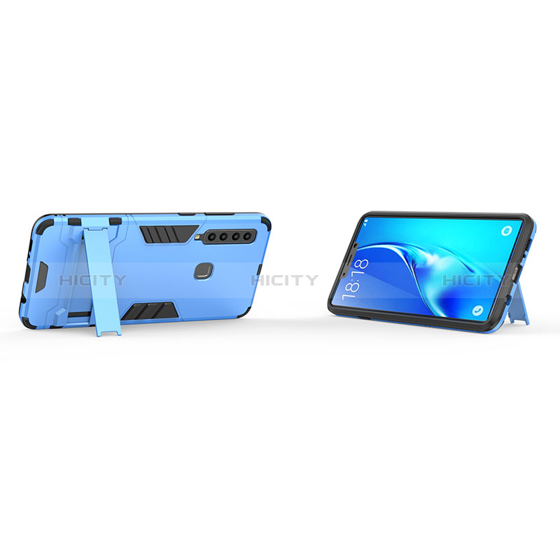 Coque Contour Silicone et Plastique Housse Etui Mat avec Support T01 pour Samsung Galaxy A9 (2018) A920 Plus