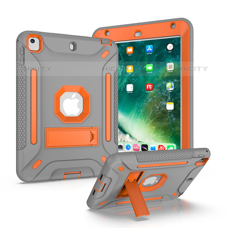 Coque Contour Silicone et Plastique Housse Etui Mat avec Support YJ2 pour Apple iPad Mini 4 Plus