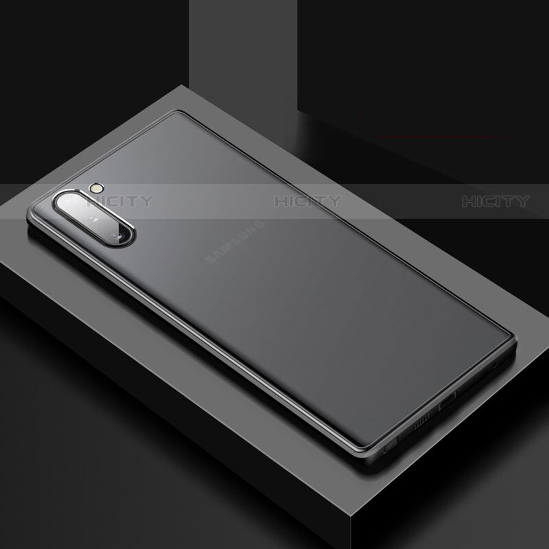 Coque Contour Silicone et Plastique Housse Etui Mat G01 pour Samsung Galaxy Note 10 5G Noir Plus