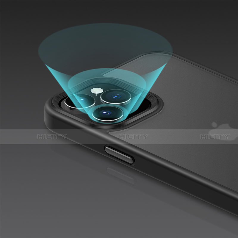 Coque Contour Silicone et Plastique Housse Etui Mat N01 pour Apple iPhone 12 Pro Plus