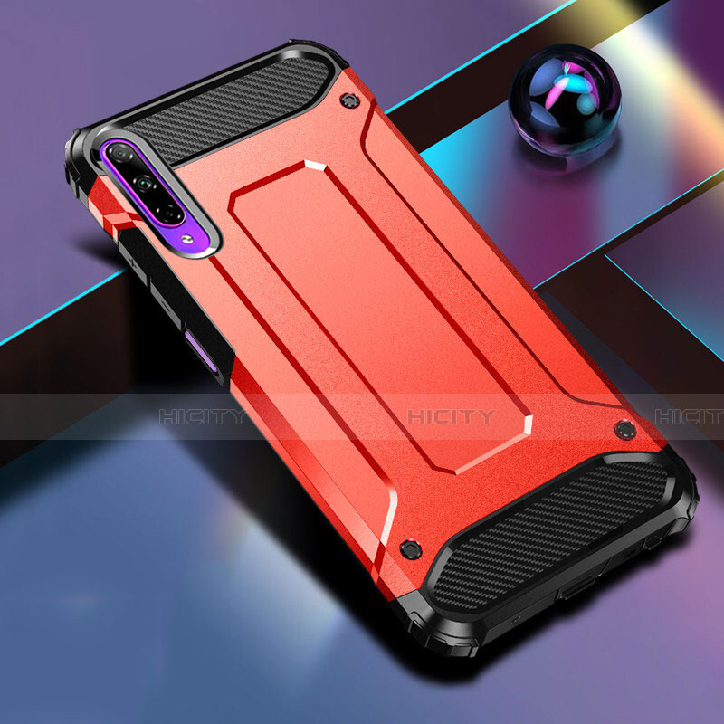 Coque Contour Silicone et Plastique Housse Etui Mat pour Huawei Honor 9X Pro Rouge Plus