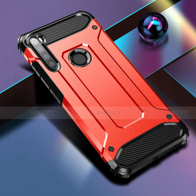 Coque Contour Silicone et Plastique Housse Etui Mat pour Xiaomi Redmi Note 8 Rouge Plus