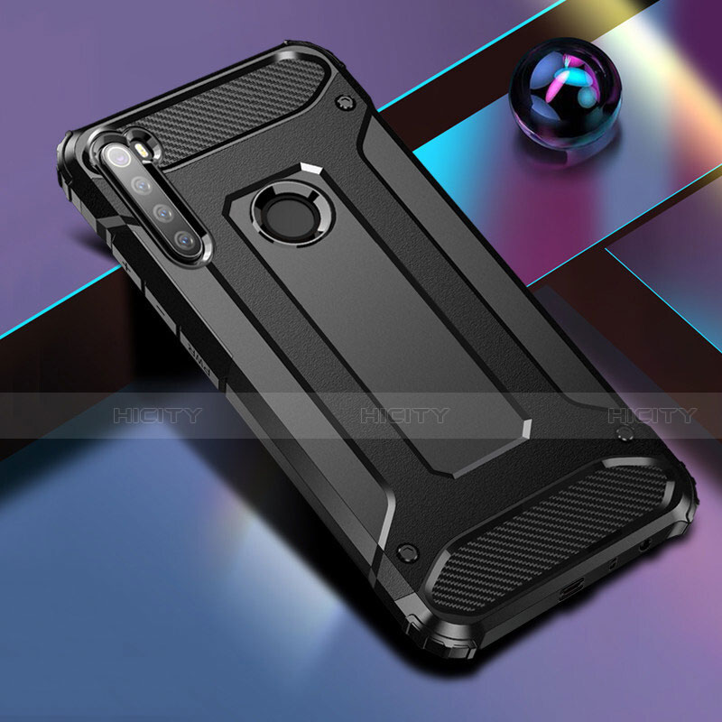 Coque Contour Silicone et Plastique Housse Etui Mat pour Xiaomi Redmi Note 8T Noir Plus
