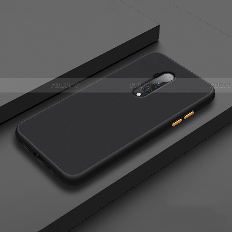 Coque Contour Silicone et Plastique Housse Etui Mat R01 pour OnePlus 7T Pro Noir Plus