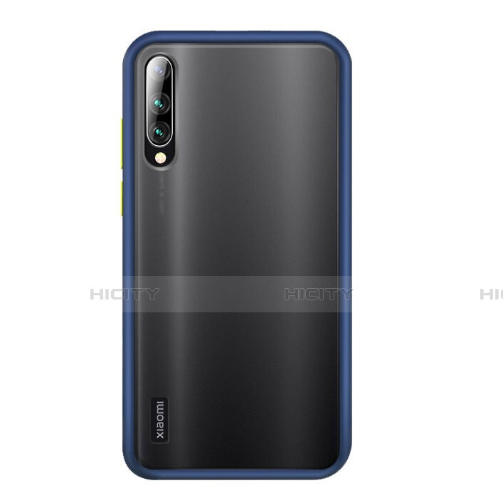 Coque Contour Silicone et Plastique Housse Etui Mat R02 pour Xiaomi Mi A3 Bleu Plus