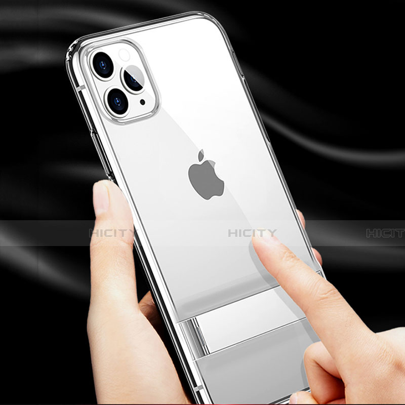 Coque Contour Silicone et Plastique Housse Etui Mat S01 pour Apple iPhone 11 Pro Clair Plus