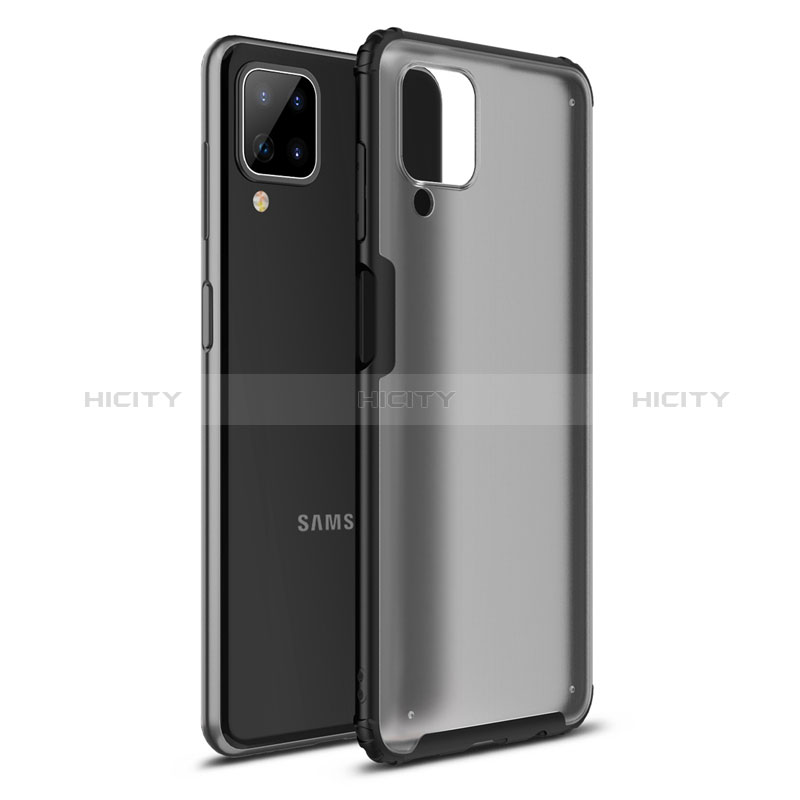 Coque Contour Silicone et Plastique Housse Etui Mat U01 pour Samsung Galaxy F12 Noir Plus
