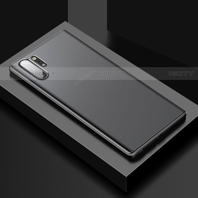 Coque Contour Silicone et Plastique Housse Etui Mat U02 pour Samsung Galaxy Note 10 Plus 5G Noir Plus