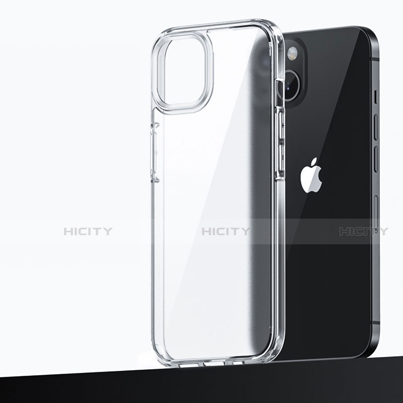 Coque Contour Silicone et Plastique Housse Etui Mat U04 pour Apple iPhone 15 Plus Clair Plus