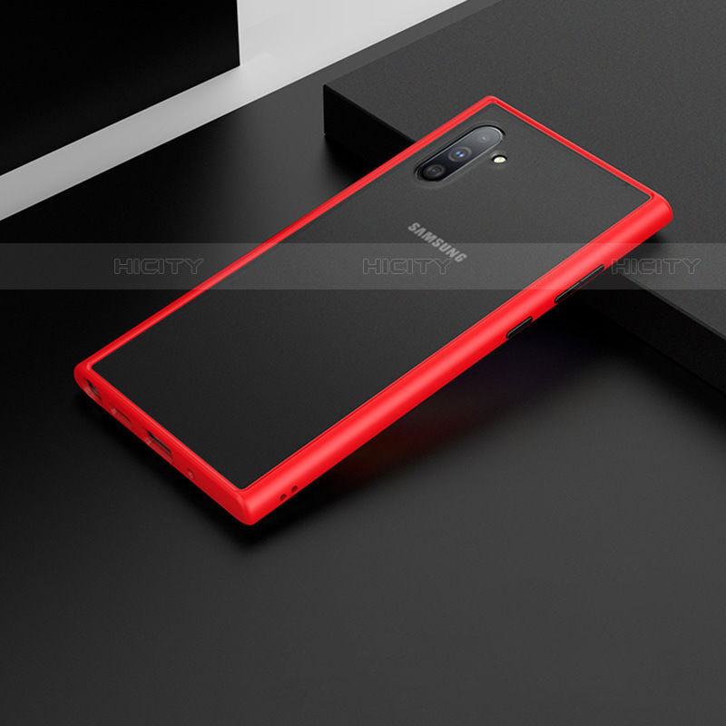 Coque Contour Silicone et Plastique Housse Etui Mat U04 pour Samsung Galaxy Note 10 5G Rouge Plus